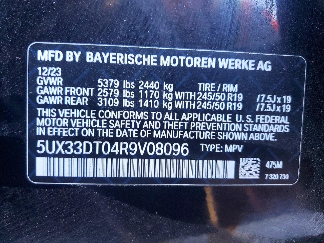 2024 BMW X4 XDRIVE30I photo 12