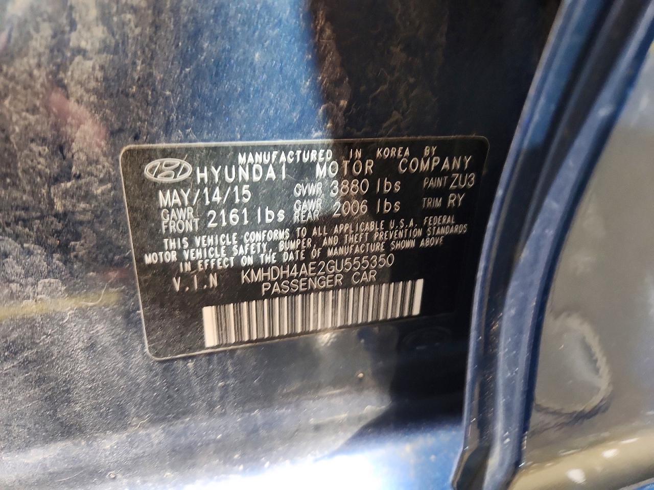 2016 HYUNDAI ELANTRA SE photo 13