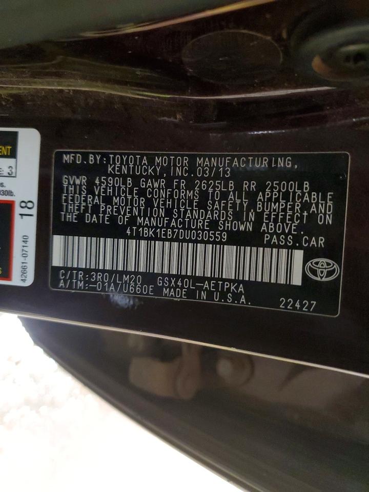 2013 TOYOTA AVALON LIMITED photo 12