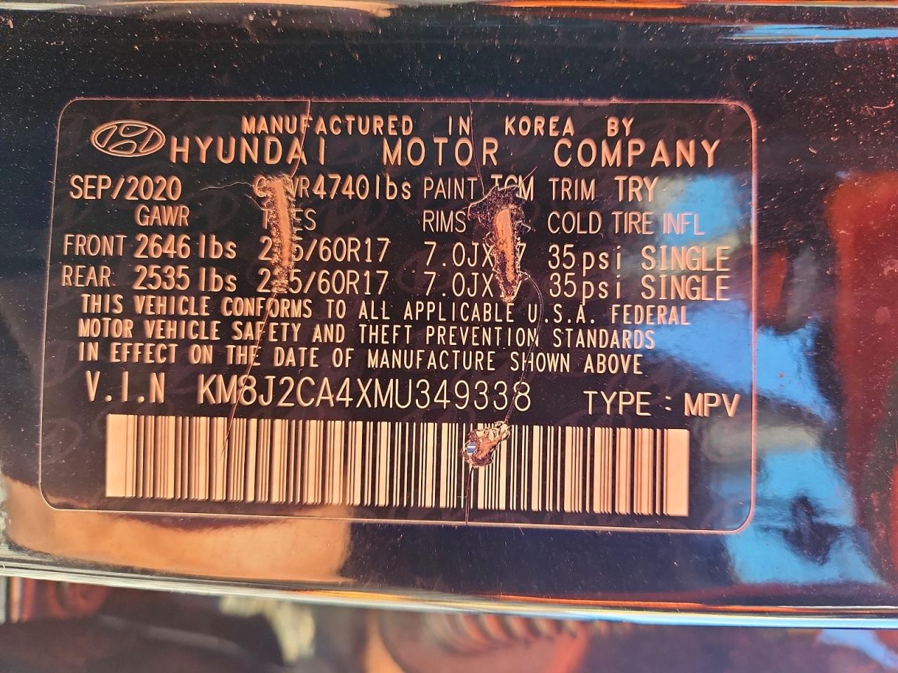 2021 HYUNDAI TUCSON SE photo 13
