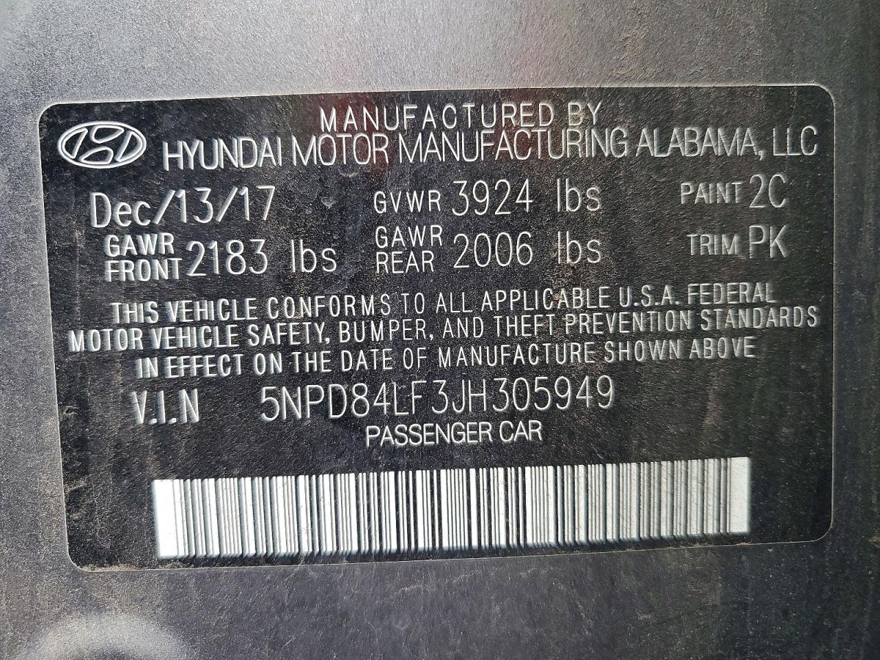2018 HYUNDAI ELANTRA SEL photo 12