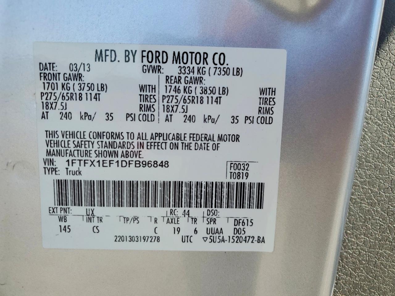 2013 FORD F150 SUPER CAB photo 13