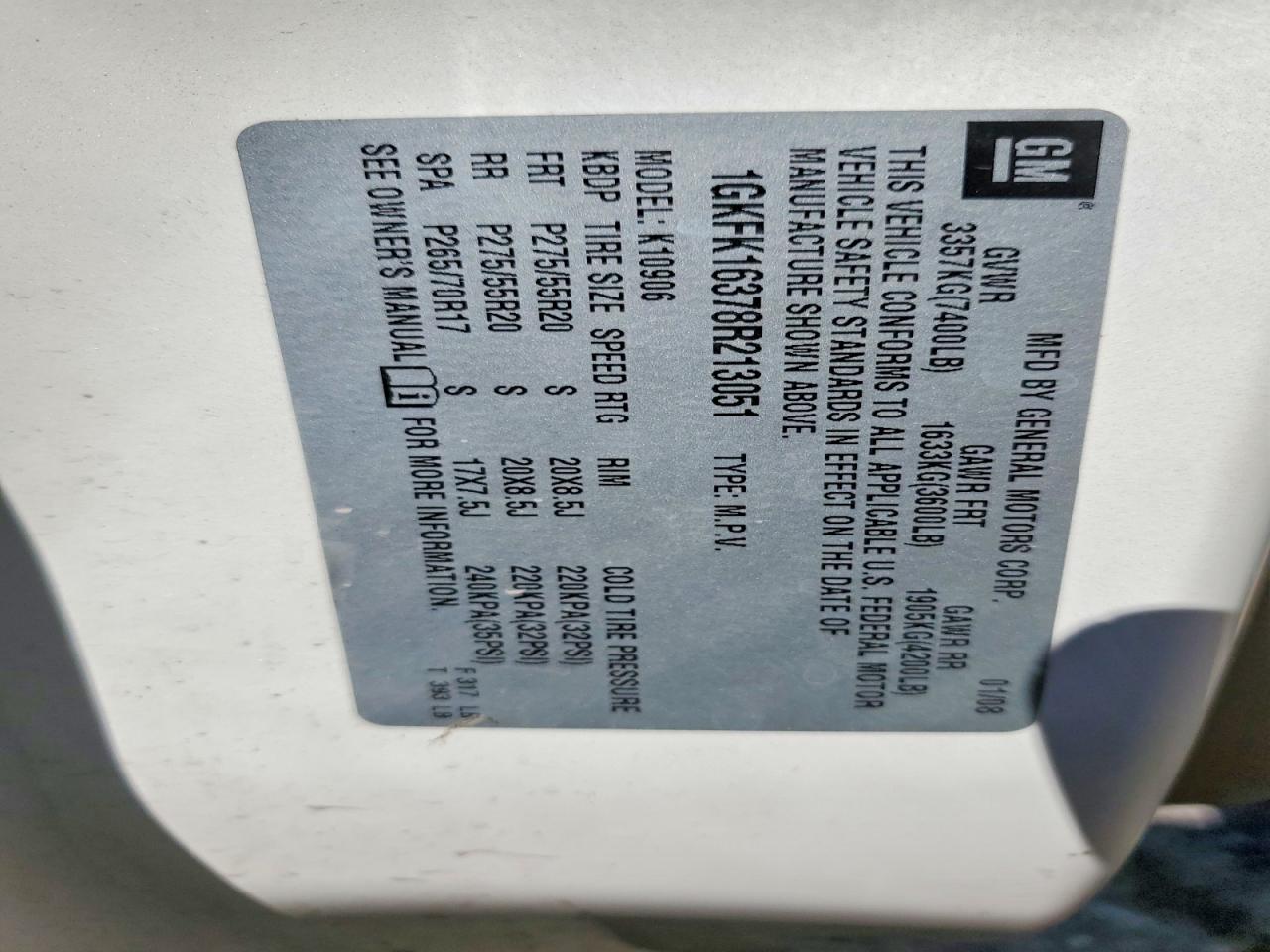 2008 GMC YUKON XL K1500 photo 13