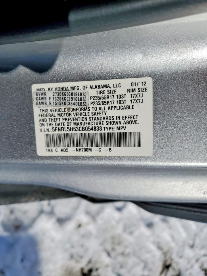 2012 HONDA ODYSSEY EXL photo 25