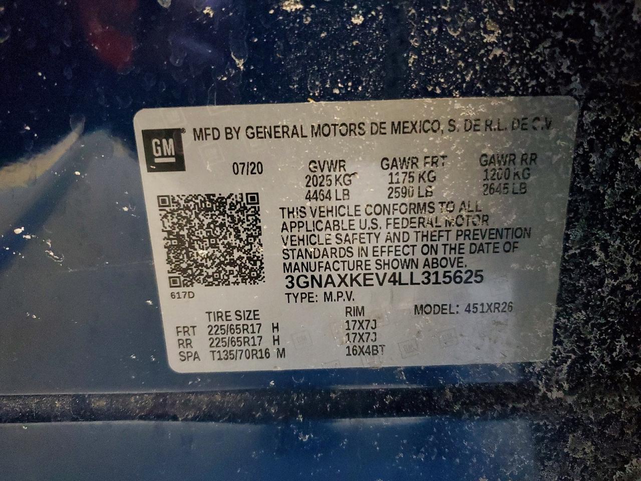 2020 CHEVROLET EQUINOX LT photo 13