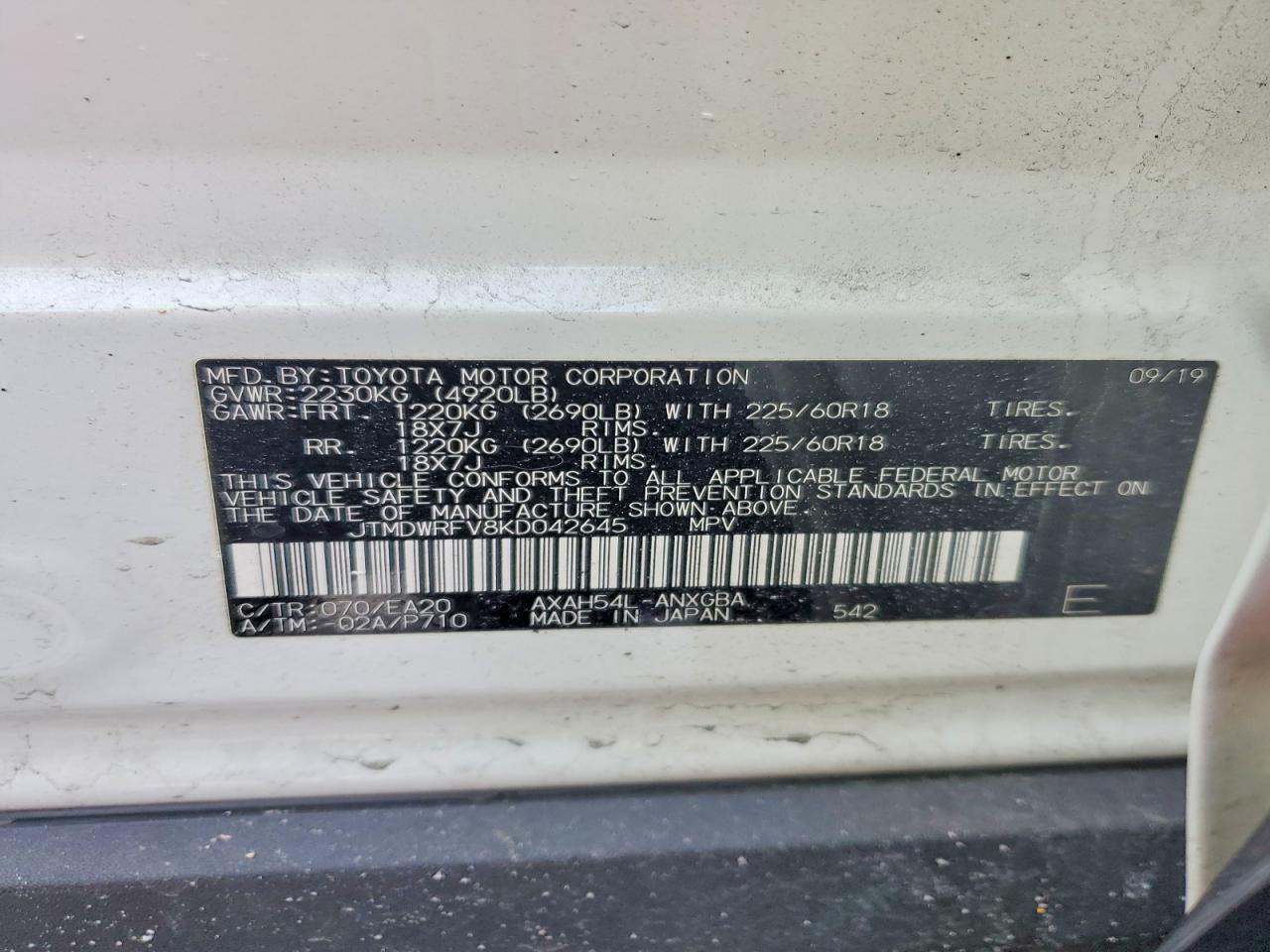 2019 TOYOTA RAV4 LIMITED photo 13