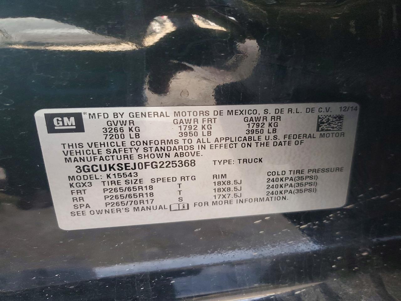 2015 CHEVROLET SILVERADO K1500 LTZ photo 12