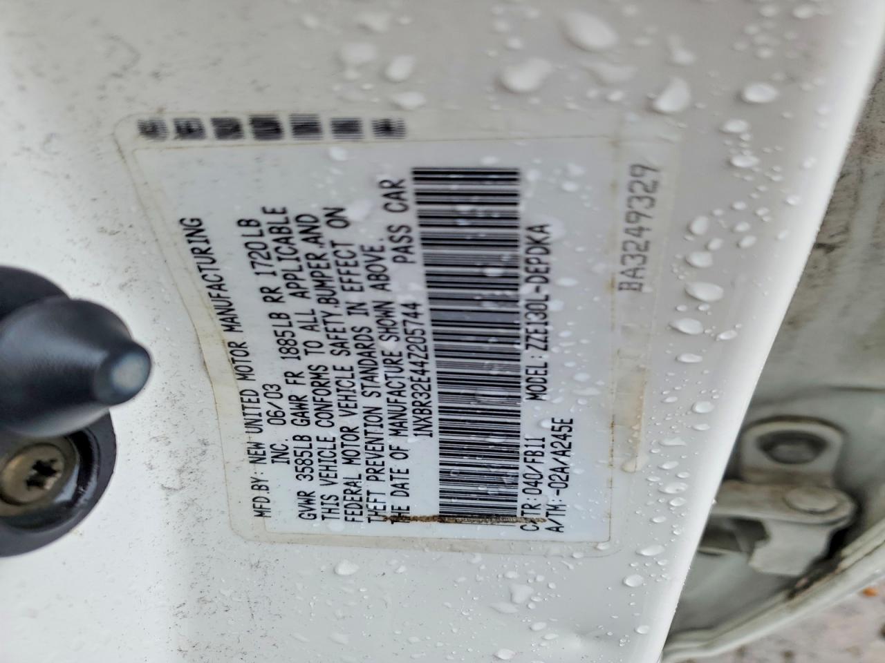 2004 TOYOTA COROLLA CE photo 23