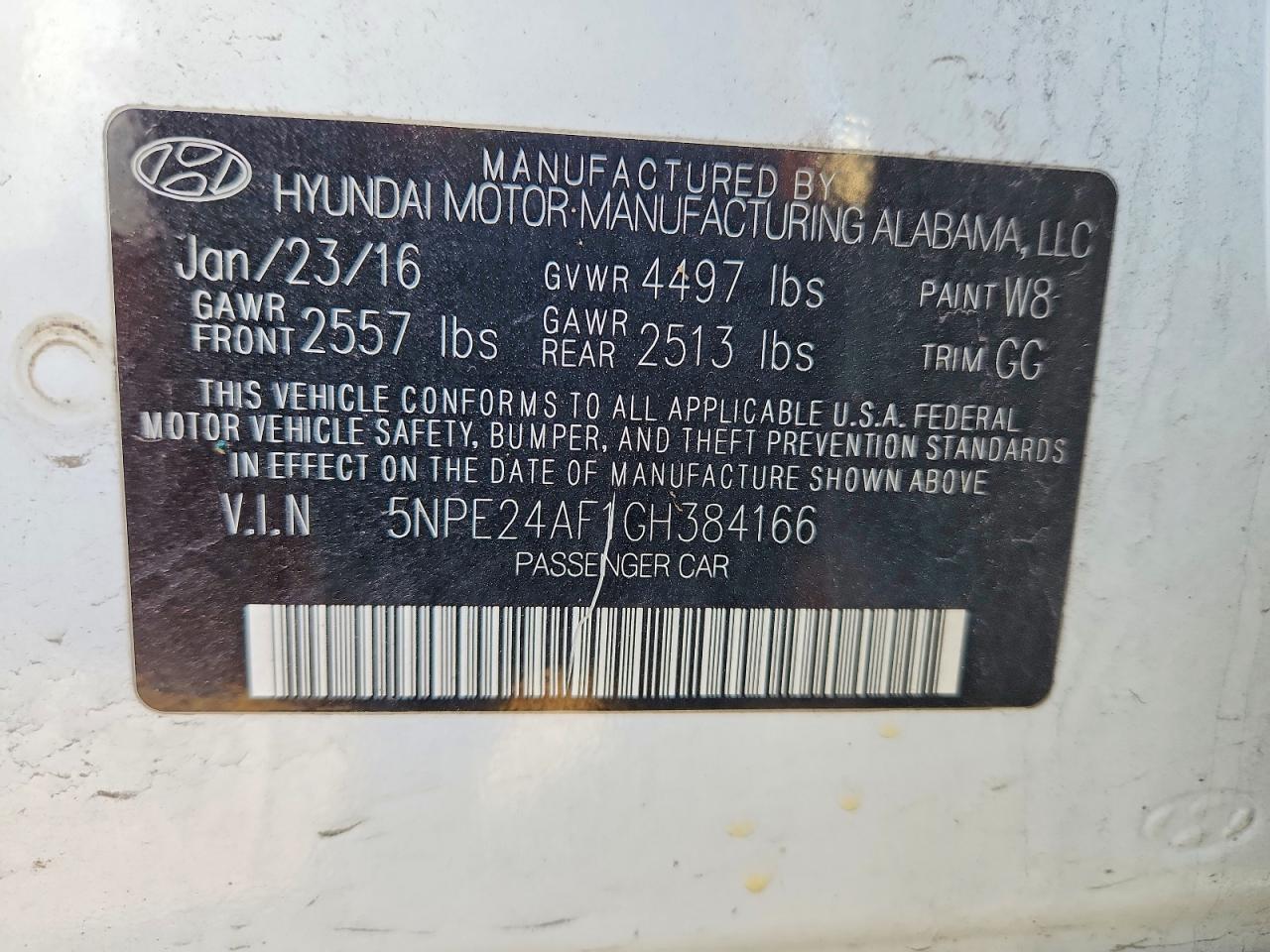 2016 HYUNDAI SONATA SE photo 23