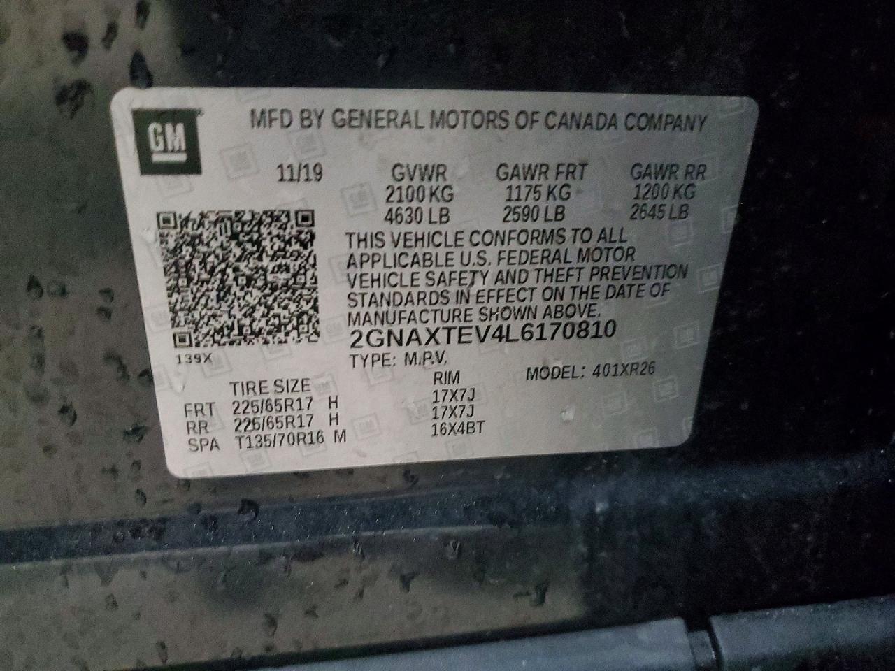 2020 CHEVROLET EQUINOX LT photo 14