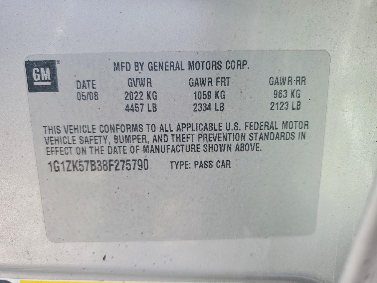 2008 CHEVROLET MALIBU LTZ photo 12