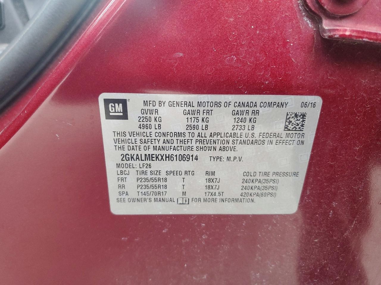 2017 GMC TERRAIN SLE photo 23