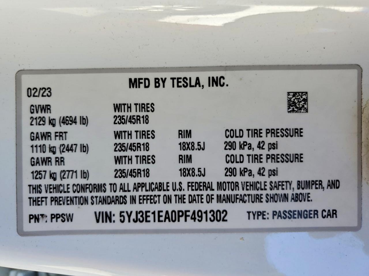2023 TESLA MODEL 3 photo 23