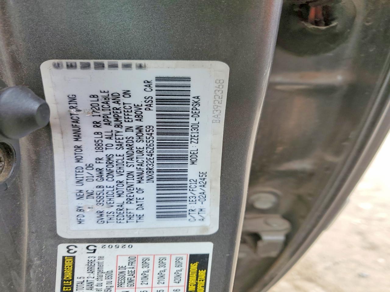 2006 TOYOTA COROLLA CE photo 12