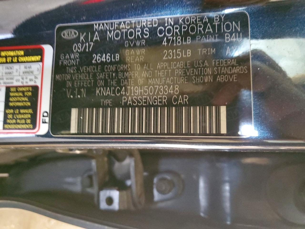 2017 KIA CADENZA PREMIUM photo 23