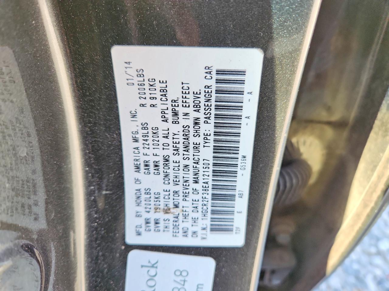 2014 HONDA ACCORD LX photo 34