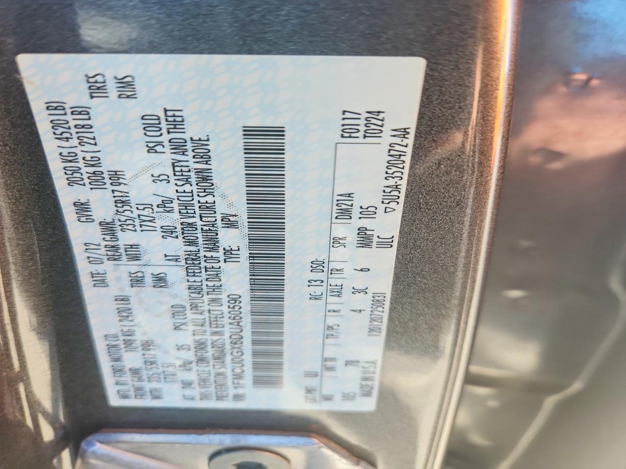2013 FORD ESCAPE SE photo 27