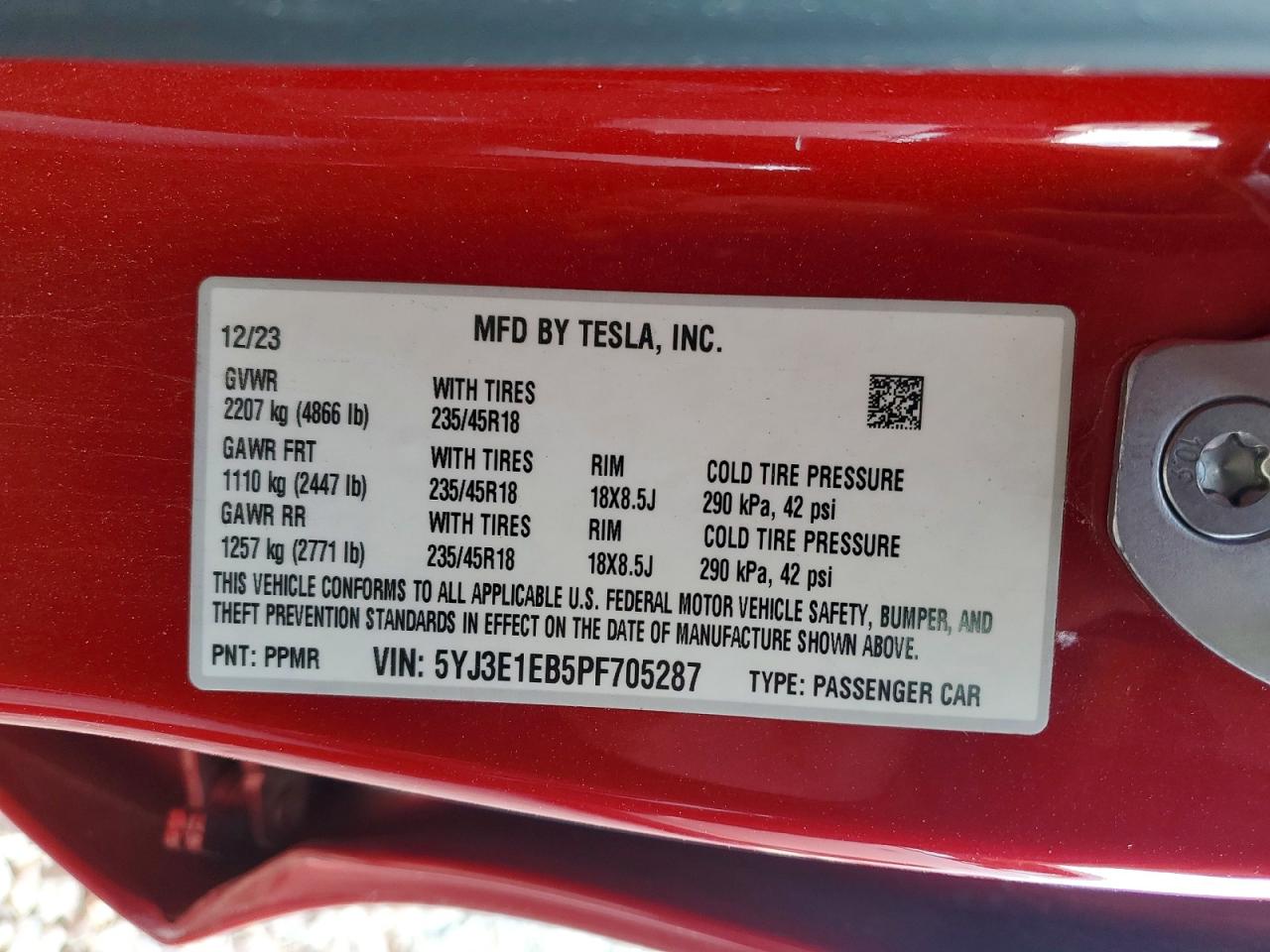 2023 TESLA MODEL 3 photo 23