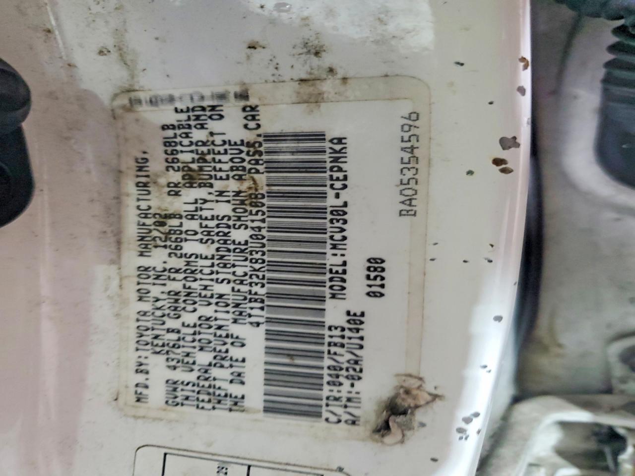 2003 TOYOTA CAMRY LE V6 photo 13