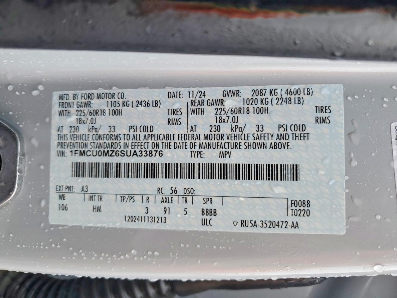 2025 FORD ESCAPE ST LINE photo 25