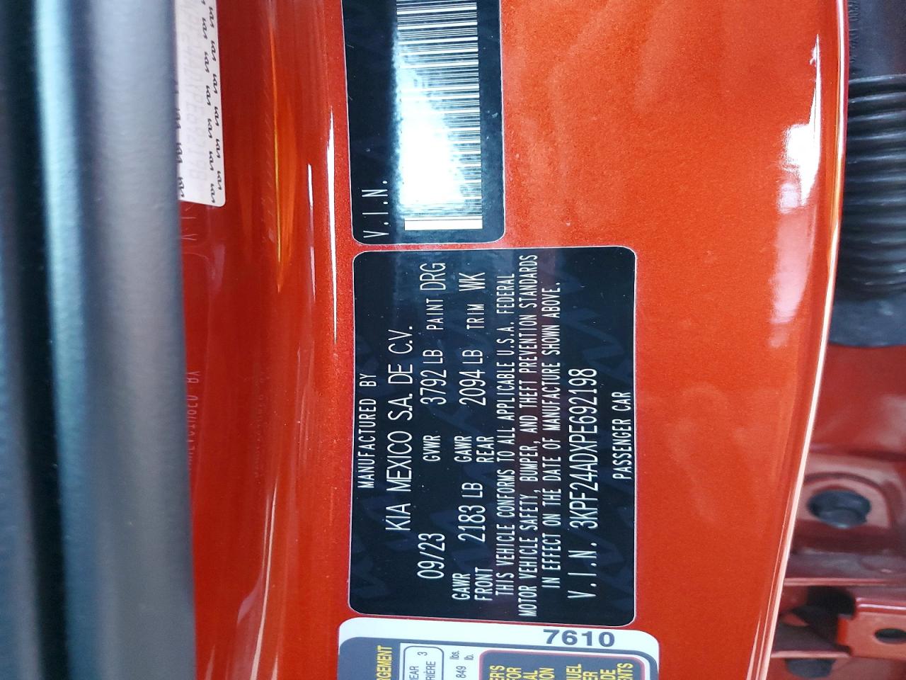 2023 KIA FORTE LXS photo 12