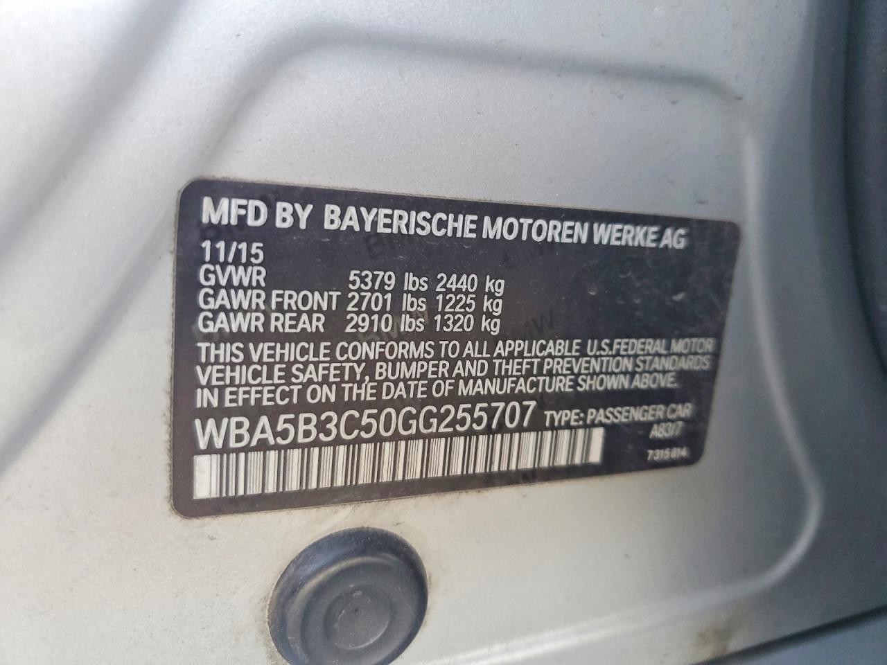 2016 BMW 535 XI photo 12