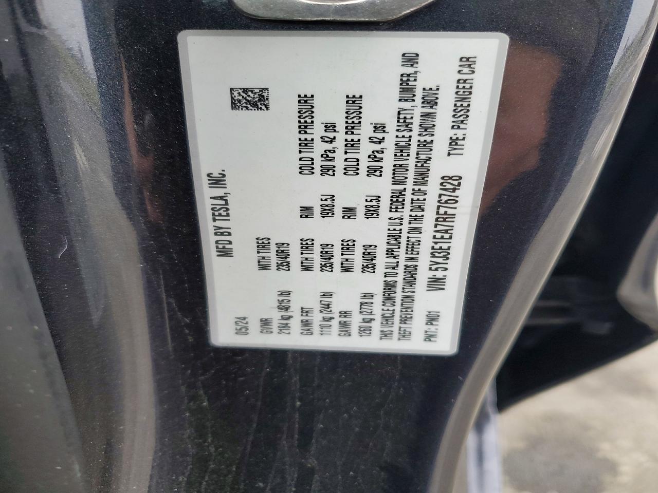2024 TESLA MODEL 3 photo 12