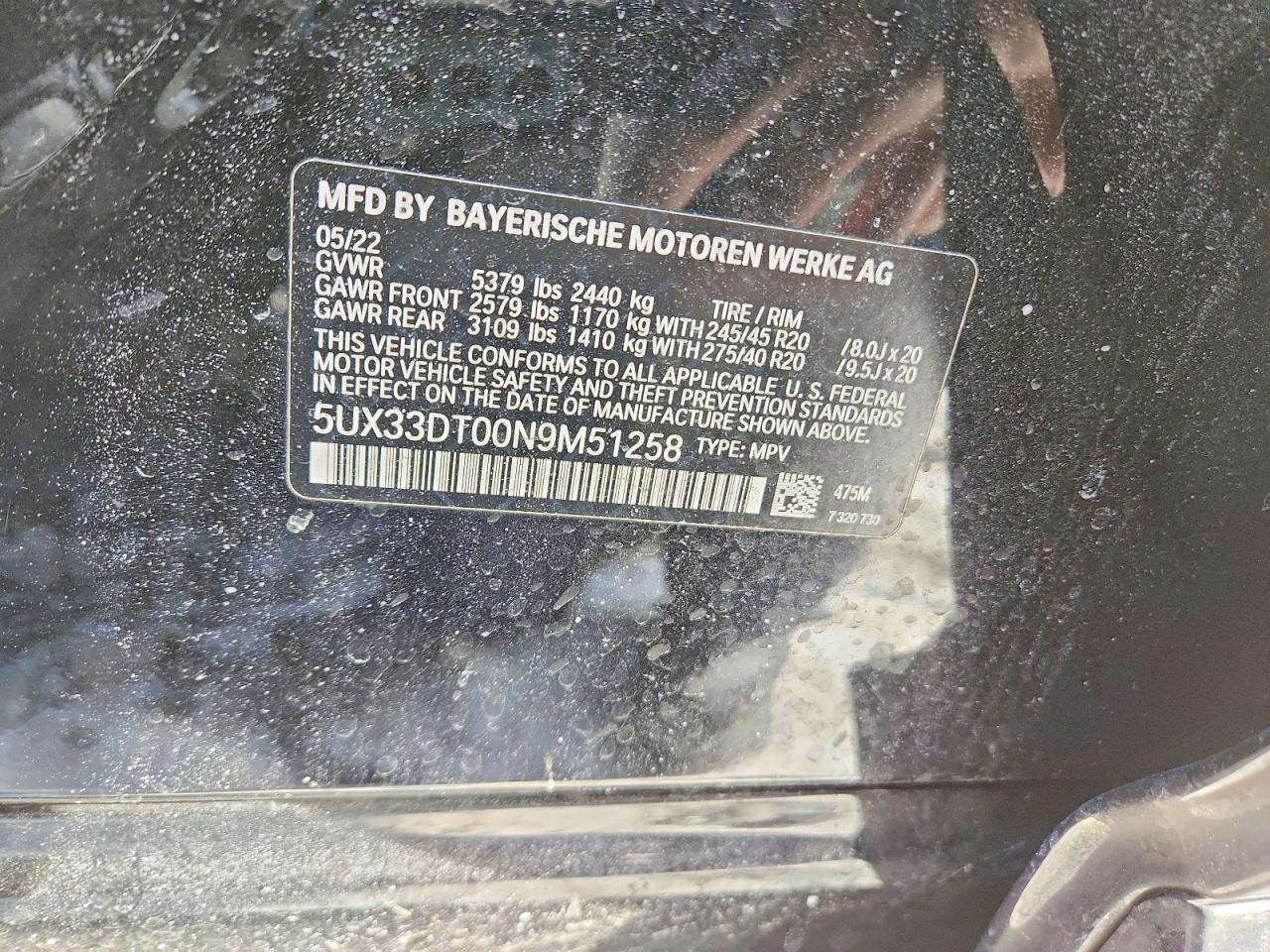 2022 BMW X4 XDRIVE30I photo 13