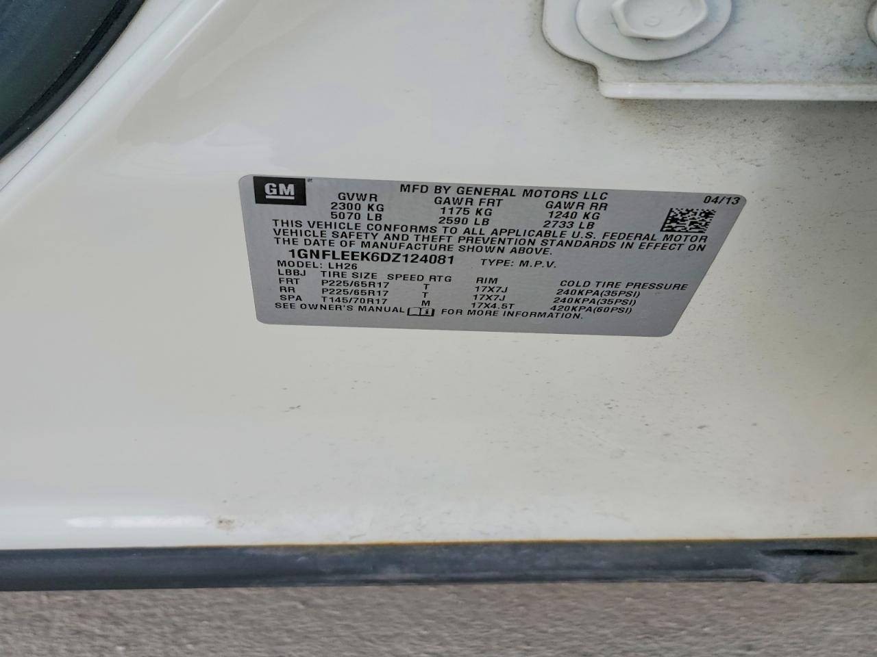 2013 CHEVROLET EQUINOX photo 25