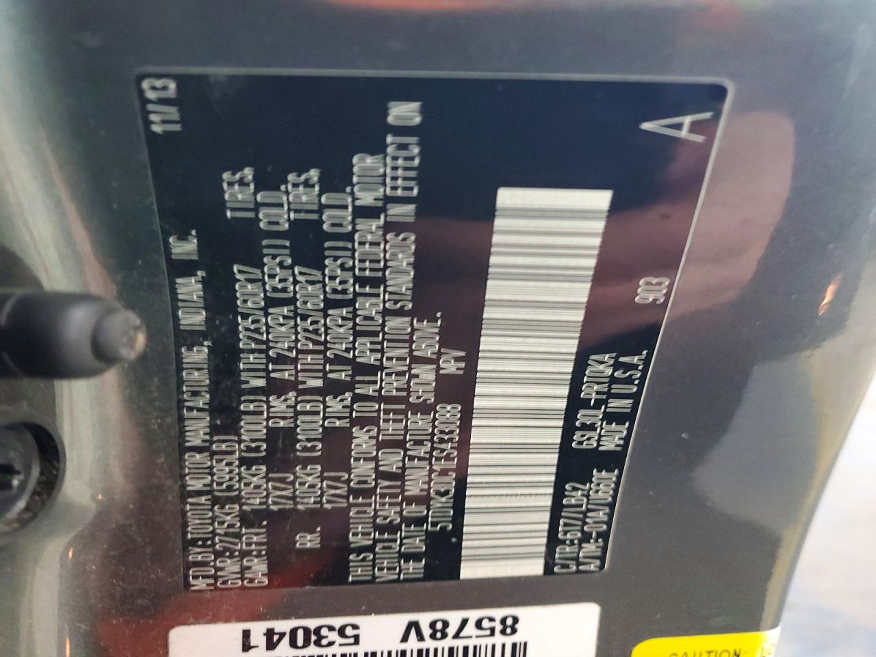 2014 TOYOTA SIENNA XLE photo 13