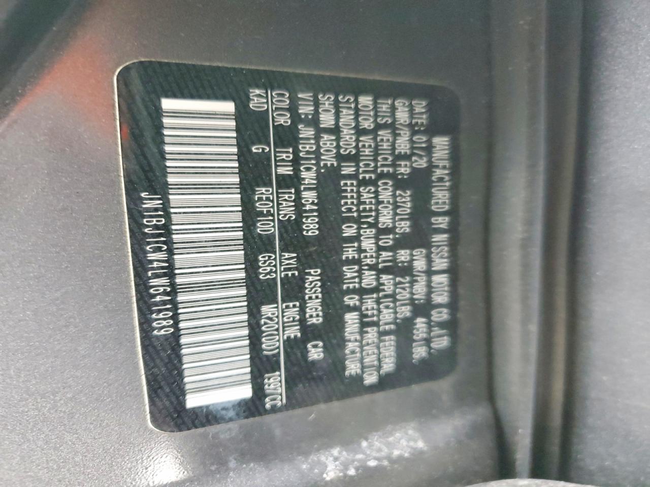 2020 NISSAN ROGUE SPORT S photo 23