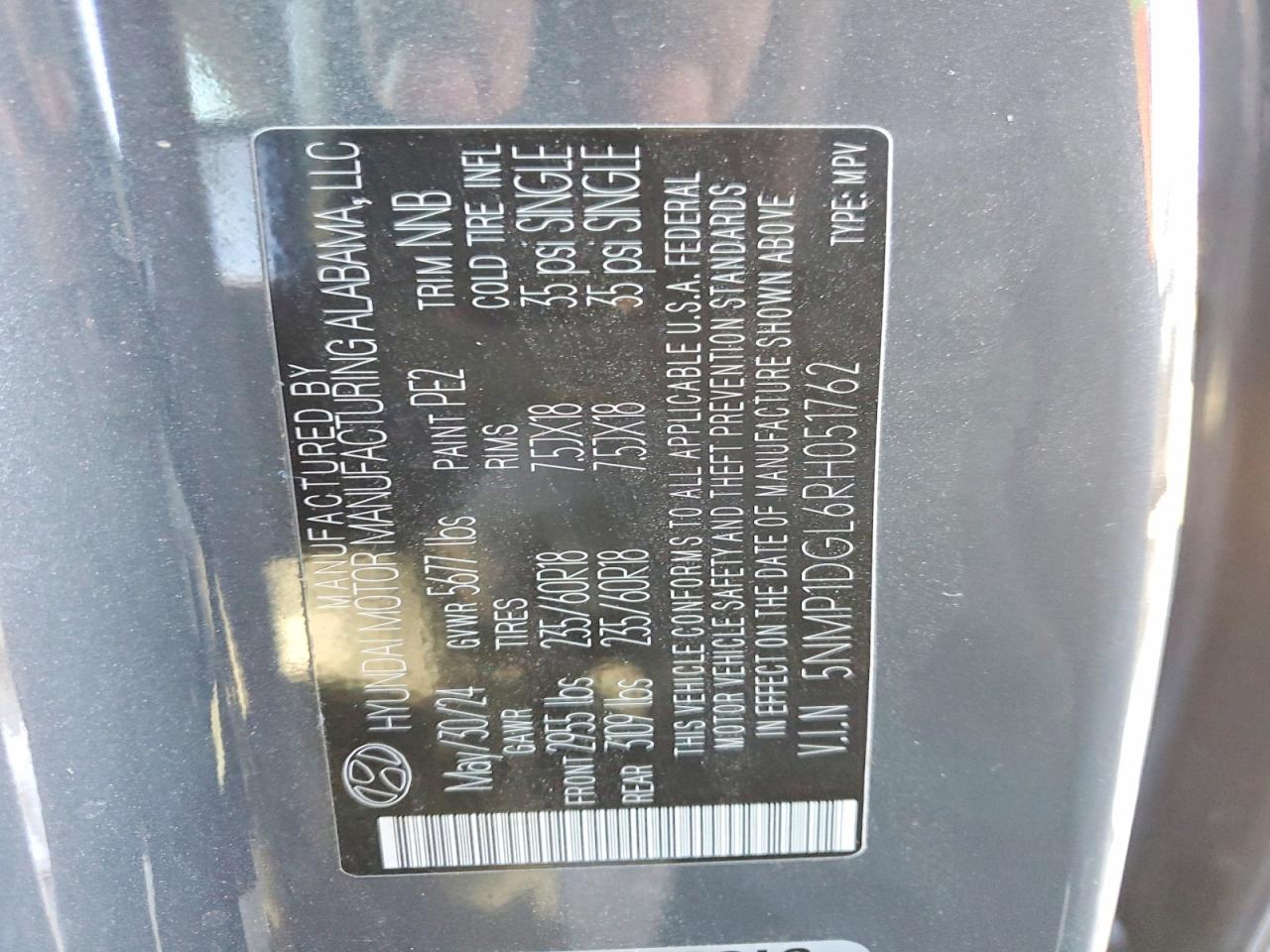 2024 HYUNDAI SANTA FE SE photo 13