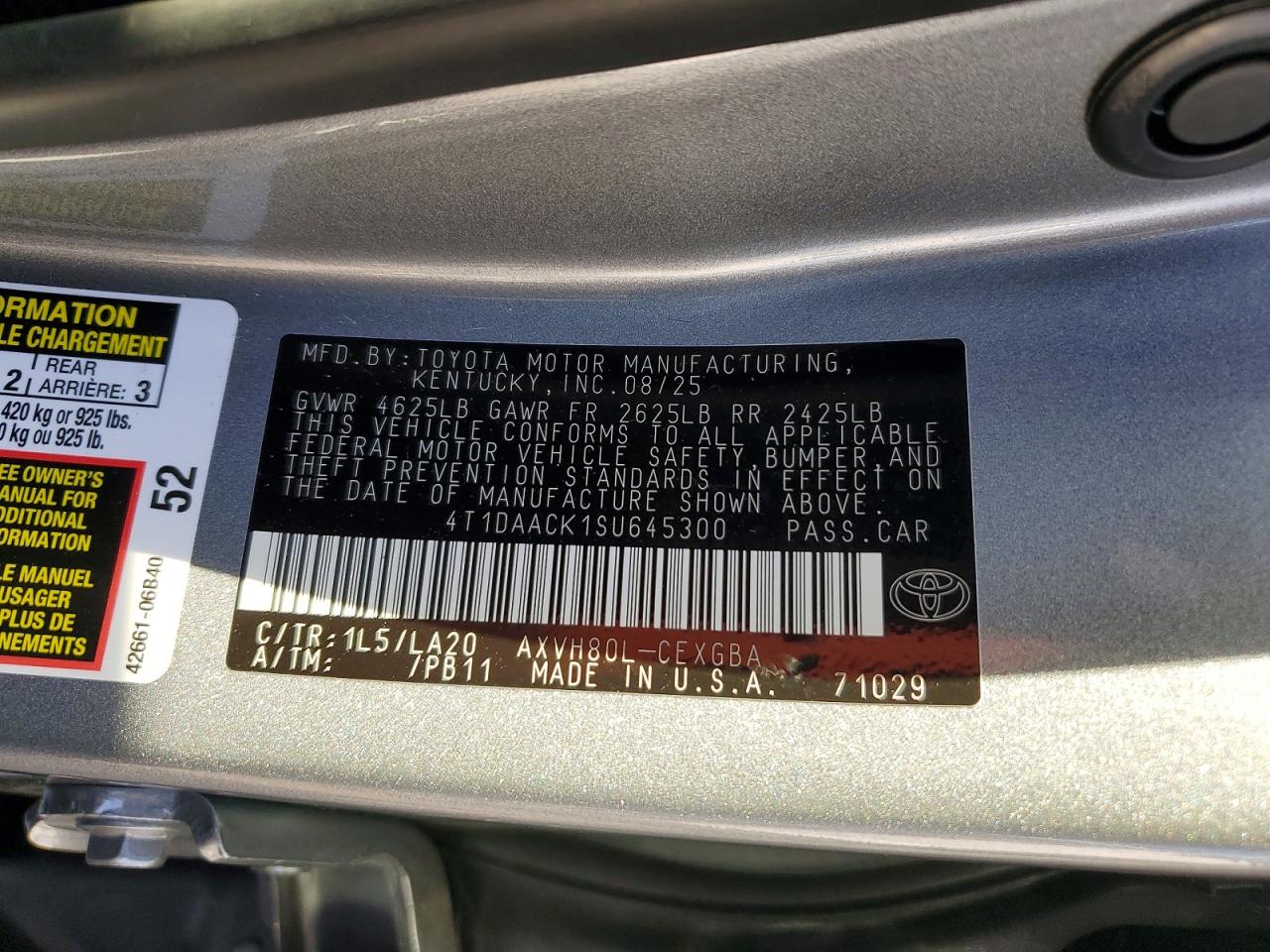 2025 TOYOTA CAMRY XSE photo 12