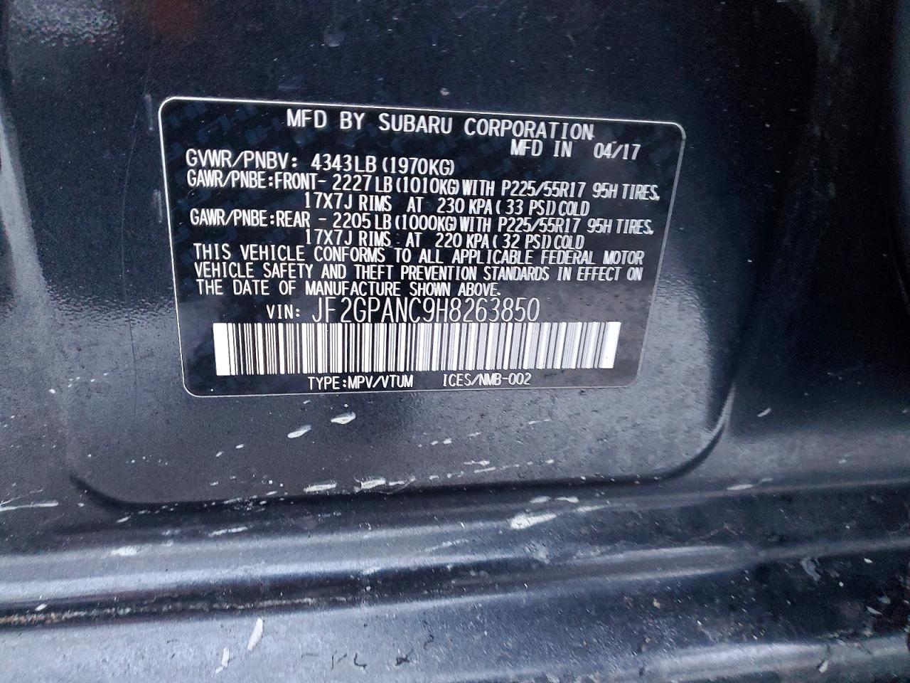 2017 SUBARU CROSSTREK LIMITED photo 37