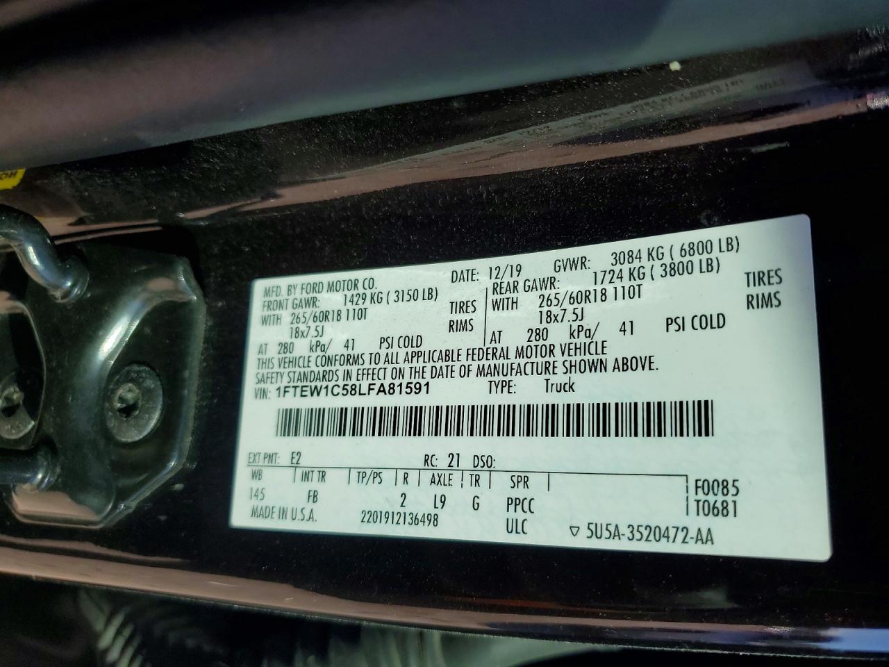 2020 FORD F150 SUPERCREW photo 23