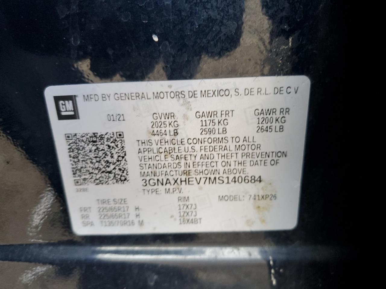 2021 CHEVROLET EQUINOX LS photo 12