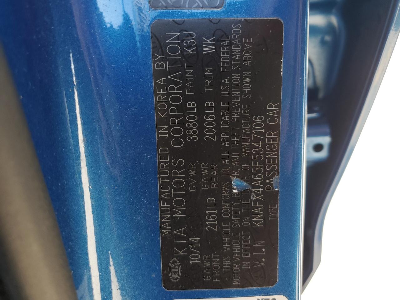 2015 KIA FORTE LX photo 12