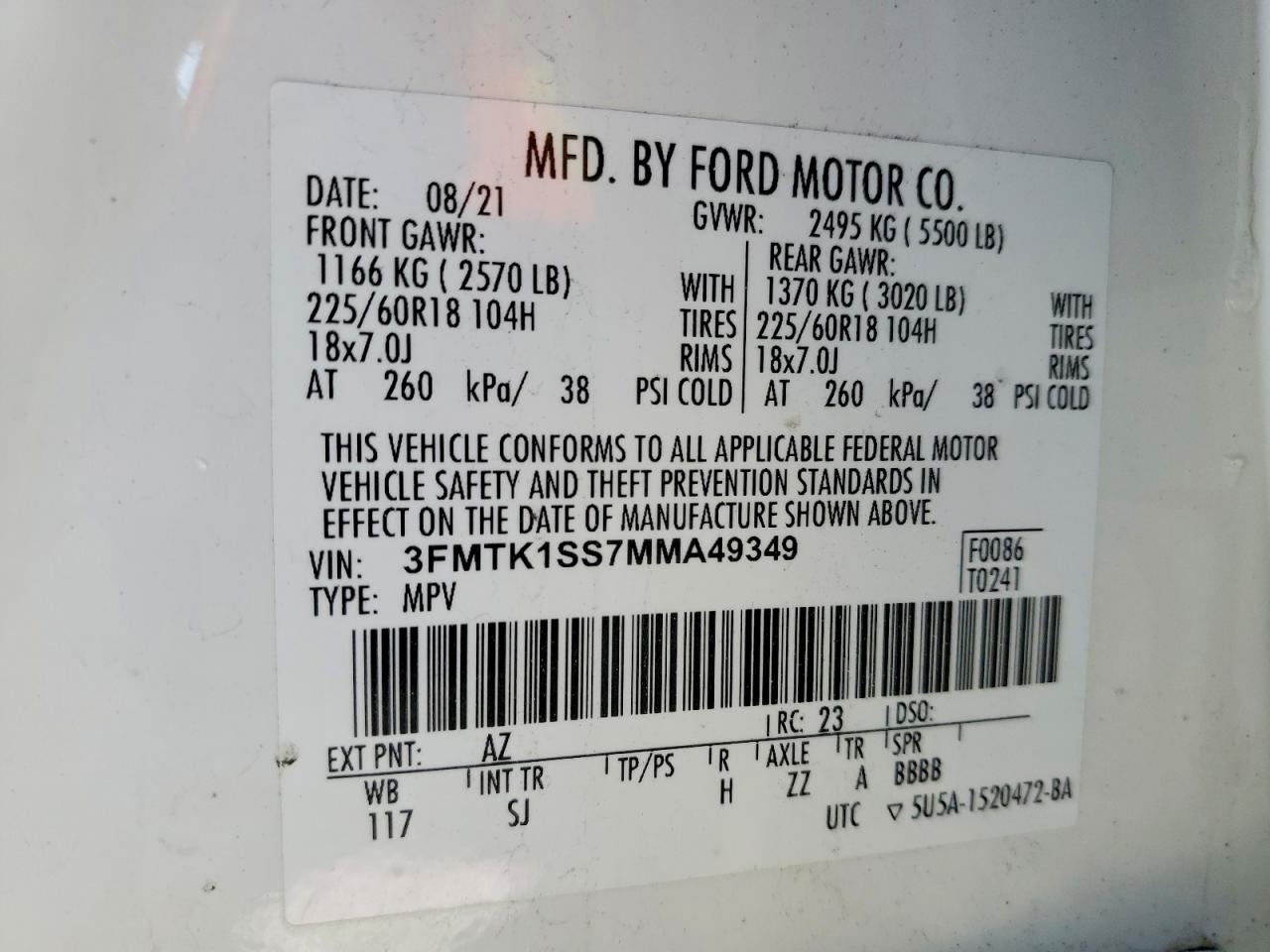 2021 FORD MUSTANG MACH-E SELECT photo 25