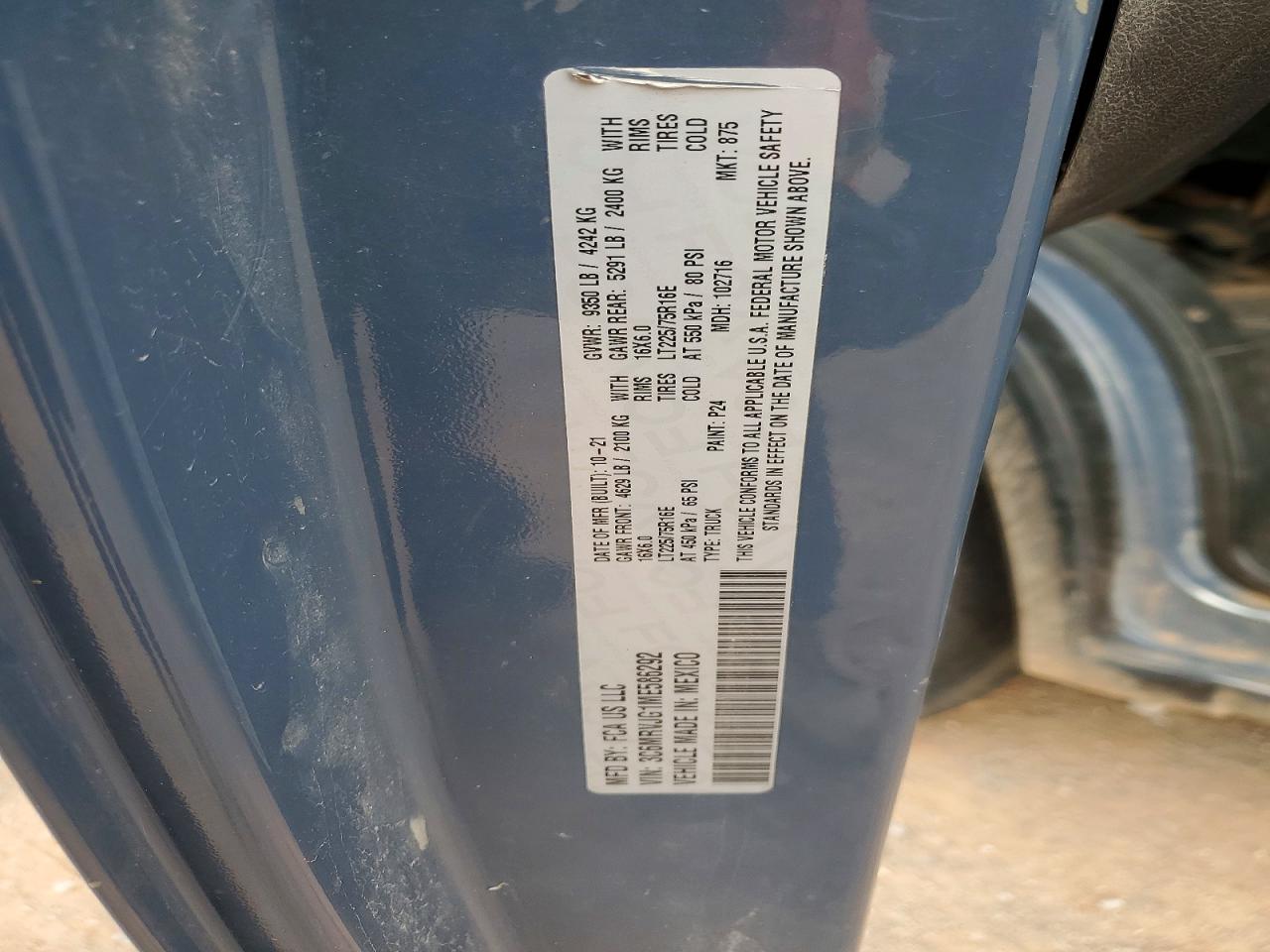 2021 RAM PROMASTER 3500 DELIVERY VAN photo 25