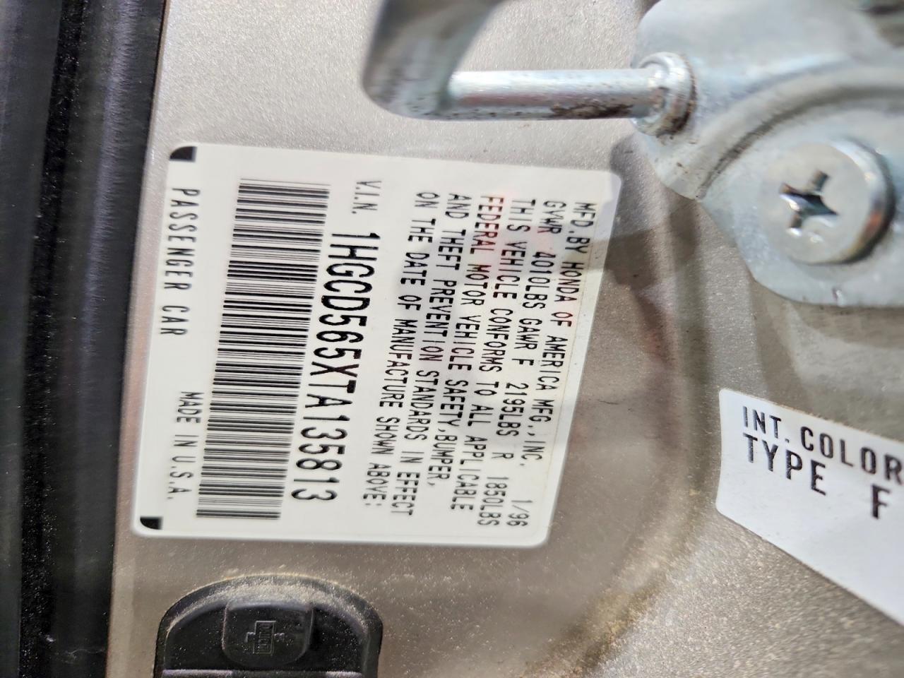 1996 HONDA ACCORD EX photo 13