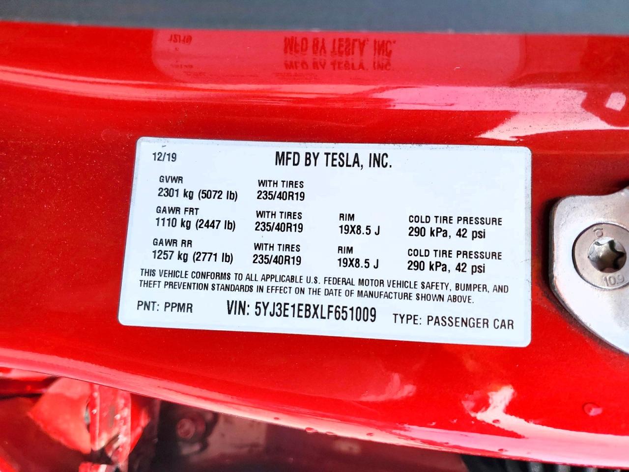 2020 TESLA MODEL 3 photo 34