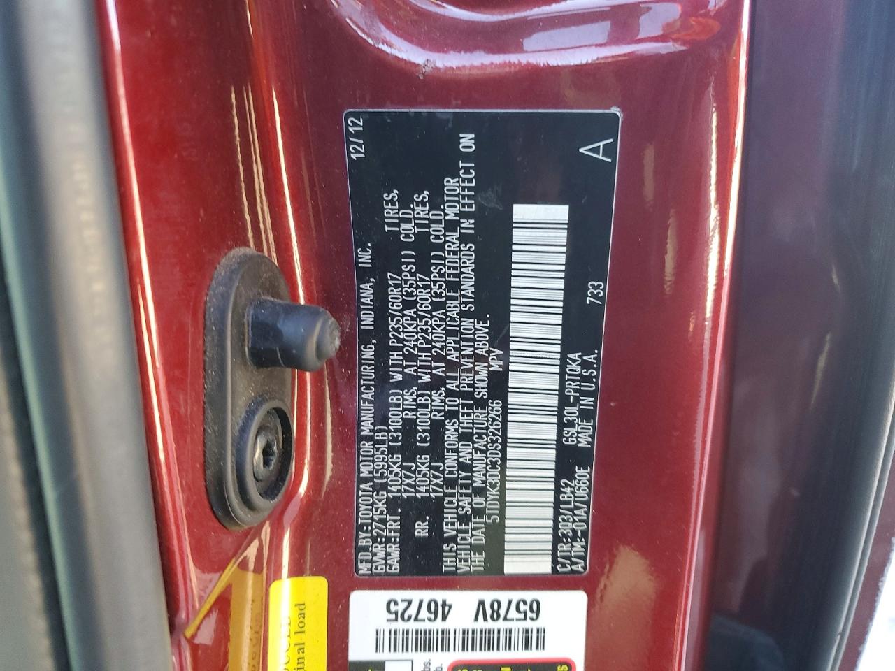 2013 TOYOTA SIENNA BASE 7-PASSENGER photo 13