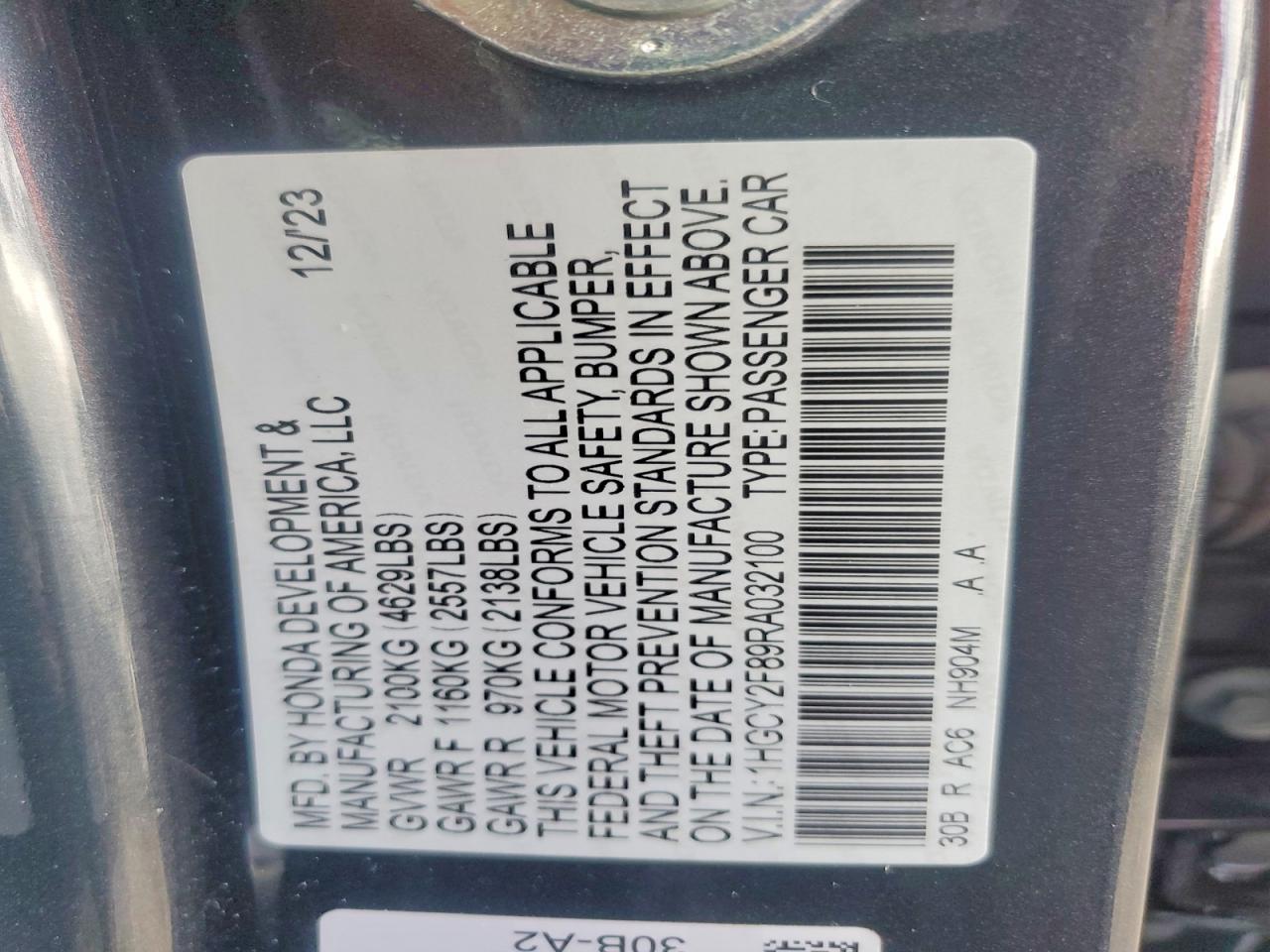 2024 HONDA ACCORD TOURING HYBRID photo 12
