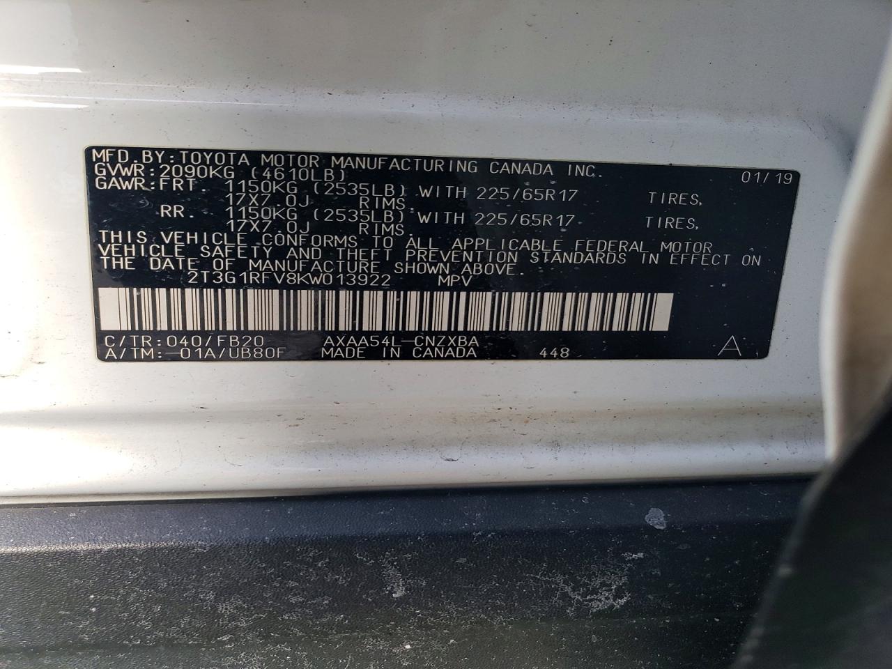 2019 TOYOTA RAV4 LE photo 13