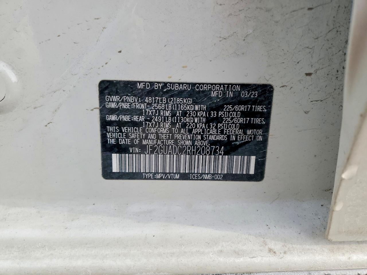 2024 SUBARU CROSSTREK PREMIUM photo 13