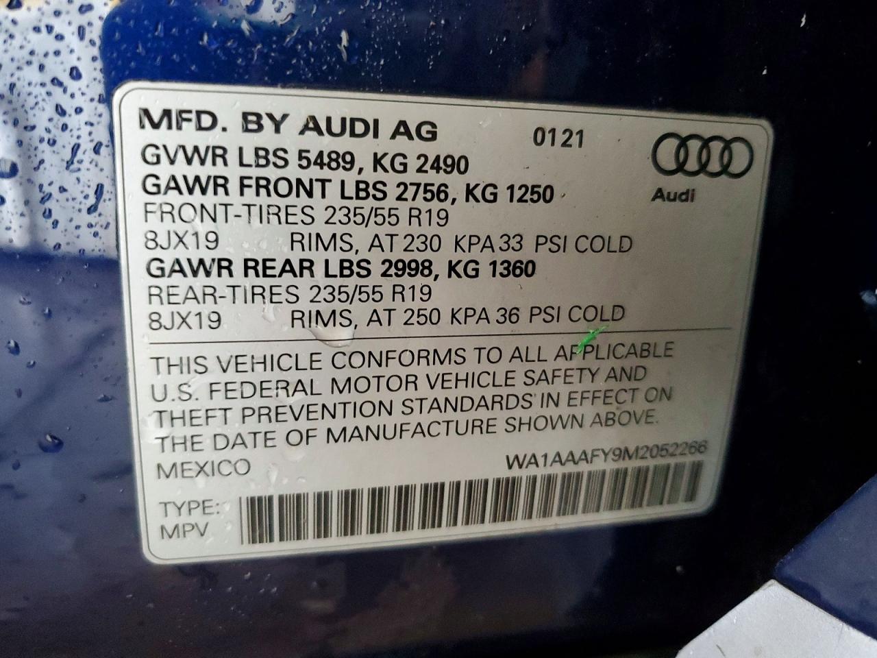 2021 AUDI Q5 PREMIUM photo 37