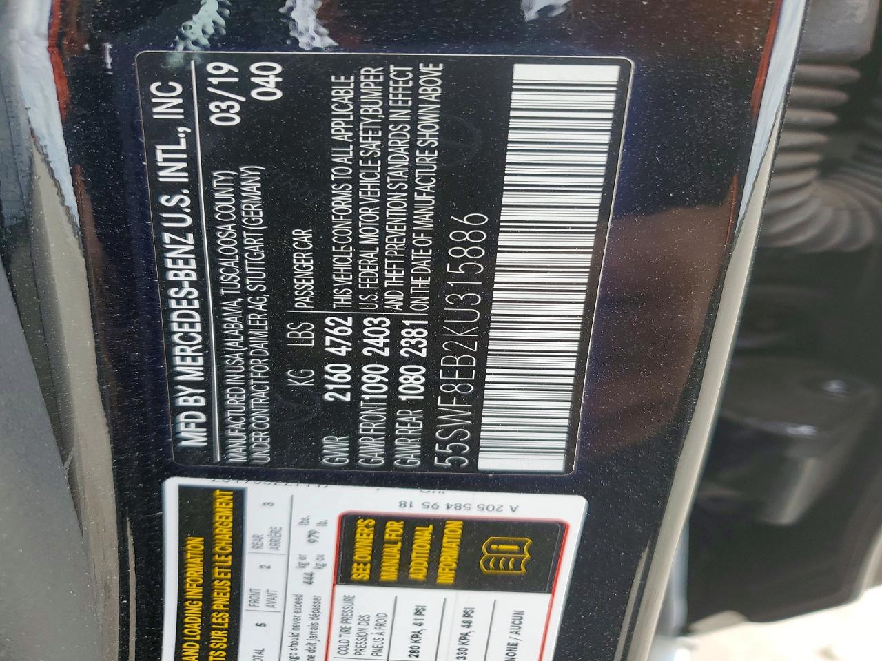 2019 MERCEDES-BENZ C 300 4MATIC photo 12