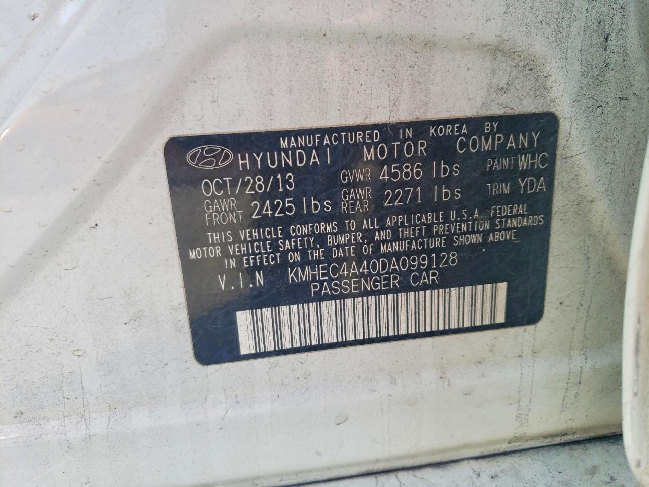 2013 HYUNDAI SONATA photo 12