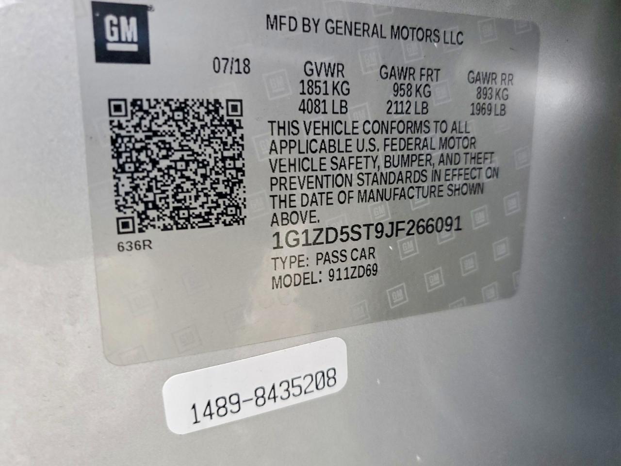 2018 CHEVROLET MALIBU LT photo 23