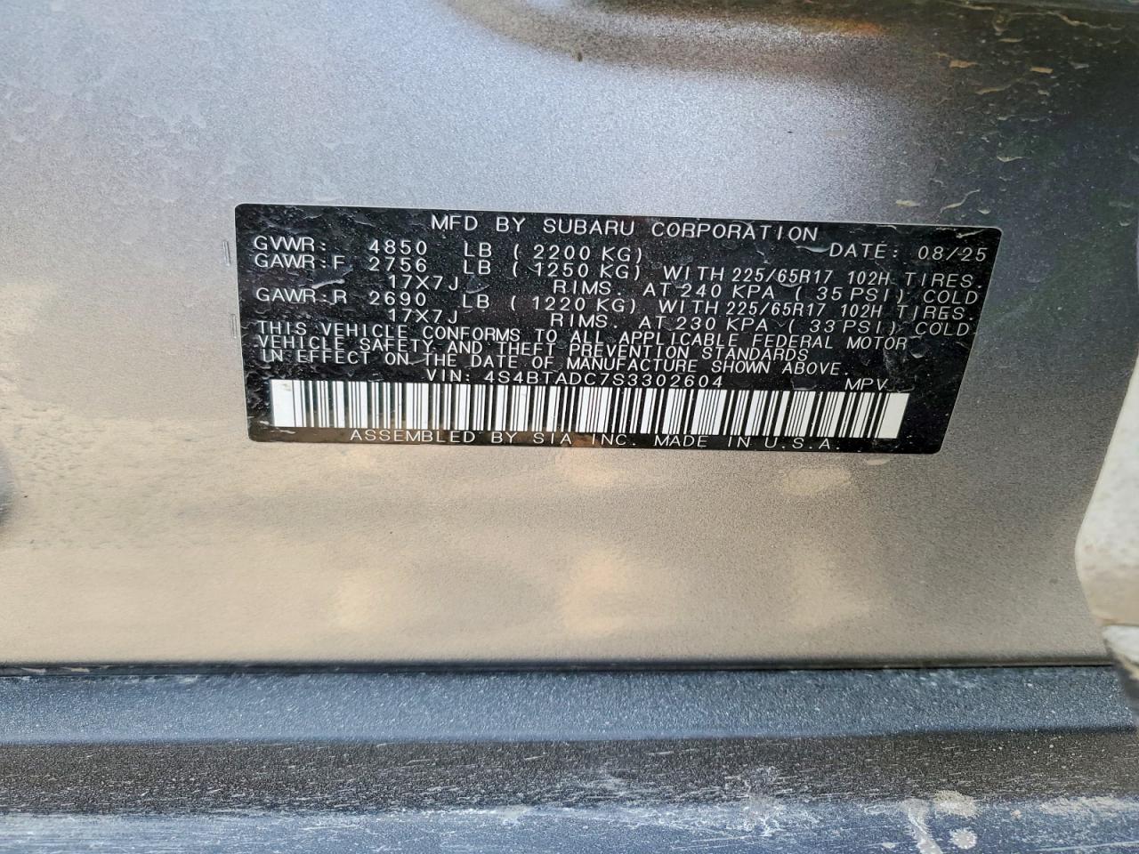 2025 SUBARU OUTBACK PREMIUM photo 23